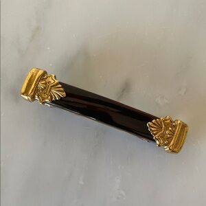 Elegant Black and Gold Barrette